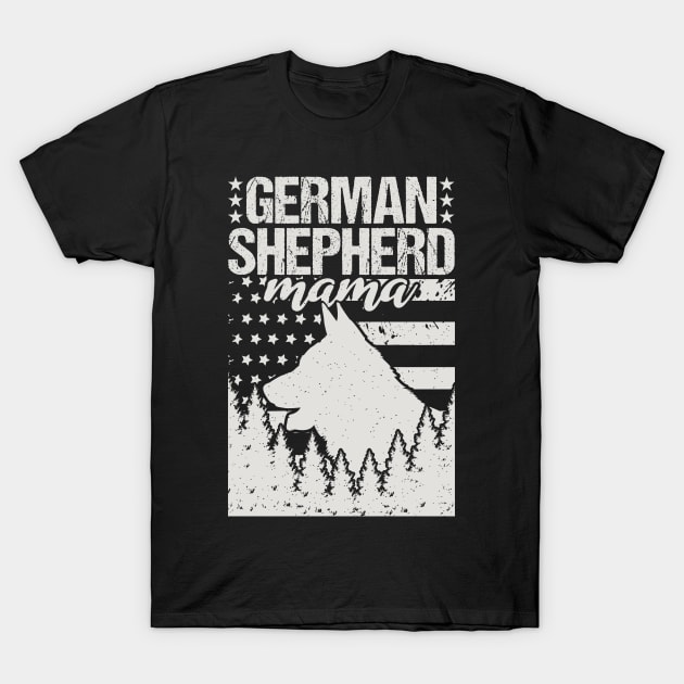 German Shepherd Mama T-Shirt by Tesszero